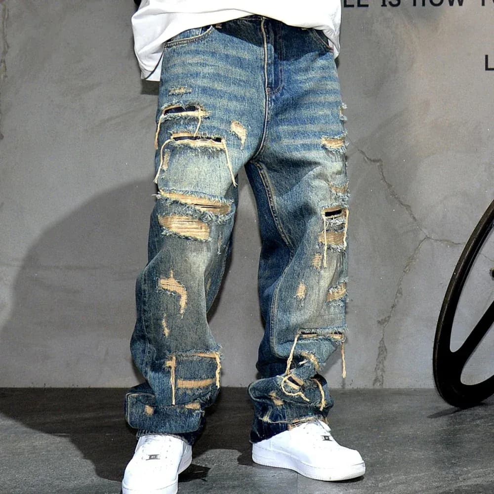 Distressed Street Style Jeans